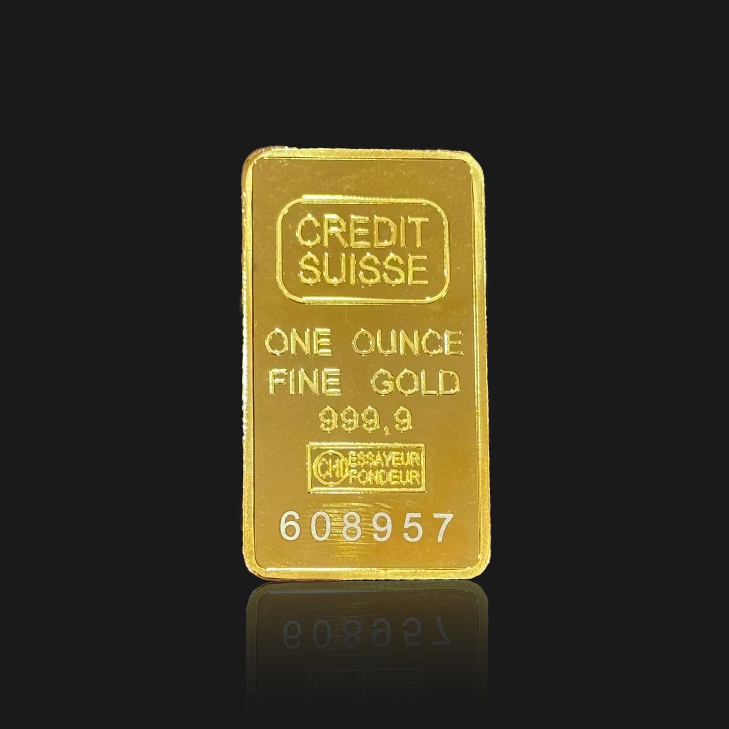1 Oz Credit Suisse Gold Bar .Unique Serial Number