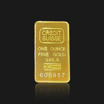 1 Oz Credit Suisse Gold Bar .Unique Serial Number