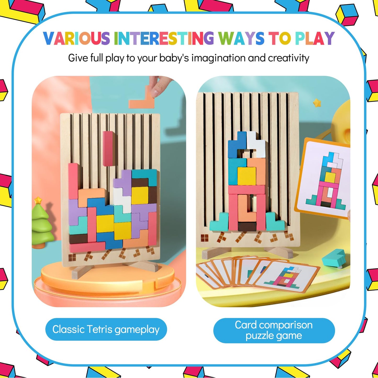 Wooden Stacking Game - Promotes Logic🧠