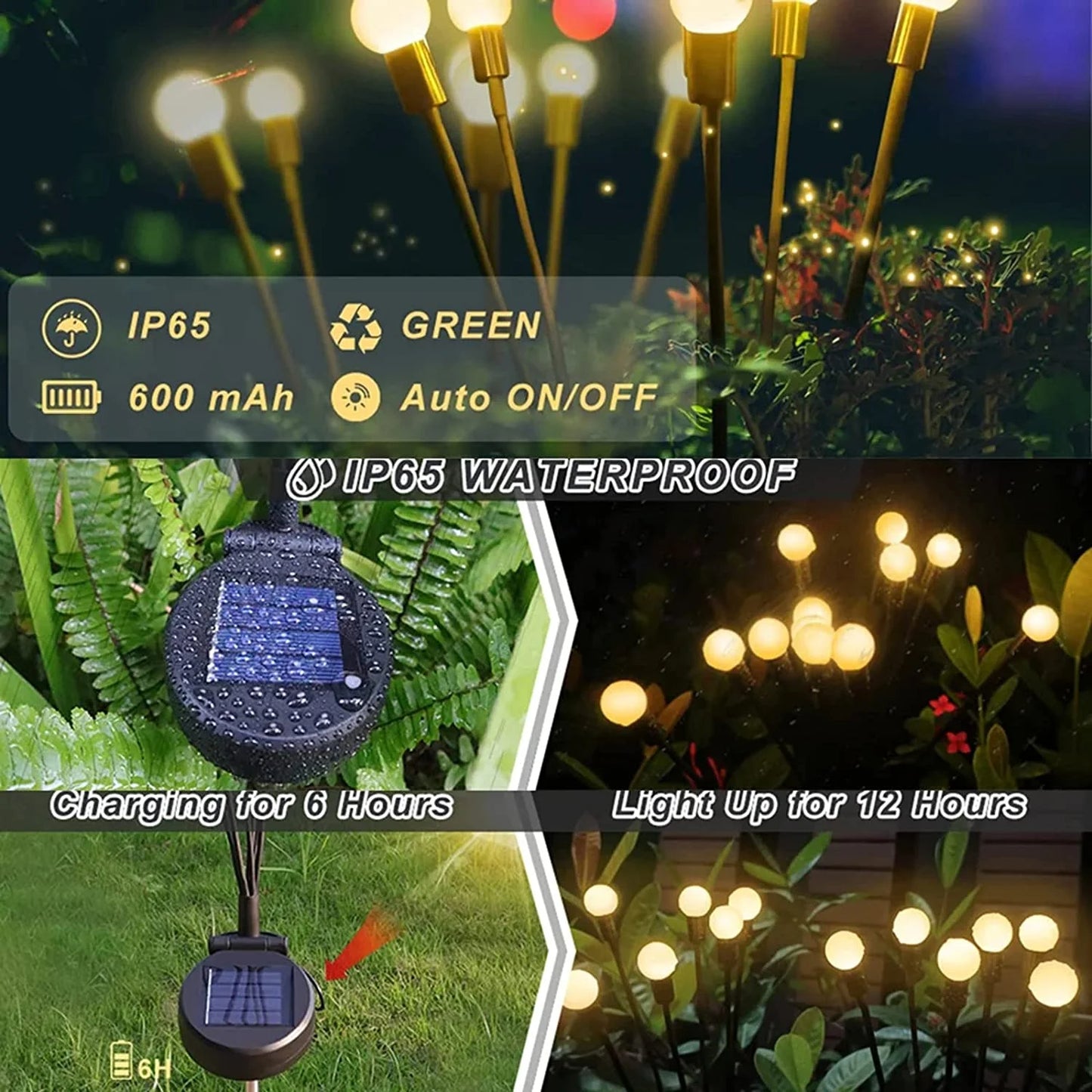 🔥Last Day 48% OFF-Solar Powered Firefly Garden Light