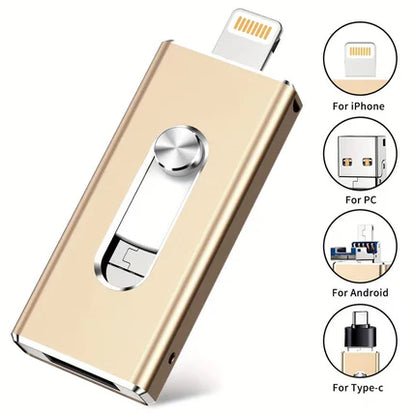 ⚡3 in 1 Flash Drive, Portable High Speed USB 3.0