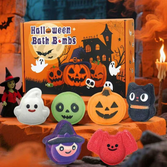 🎃6-Piece Halloween Scary Cute Bath Bomb Gift Set