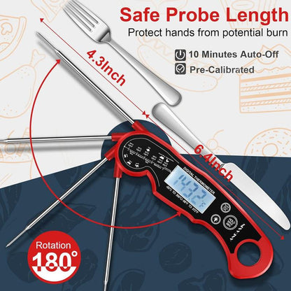 ⏰Final 3-hour Preferential Deal✨Meat Thermometer - Digital Instant Read, Waterproof for Cooking & Baking