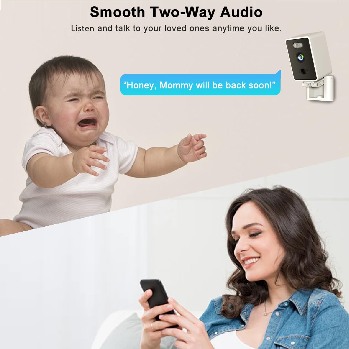 🔥Last Day 49% OFF🔥2MP 2K Window Camera📷, 2.4GHz & 5GHz WiFi Indoor Cameras for Home Security 👶🐕