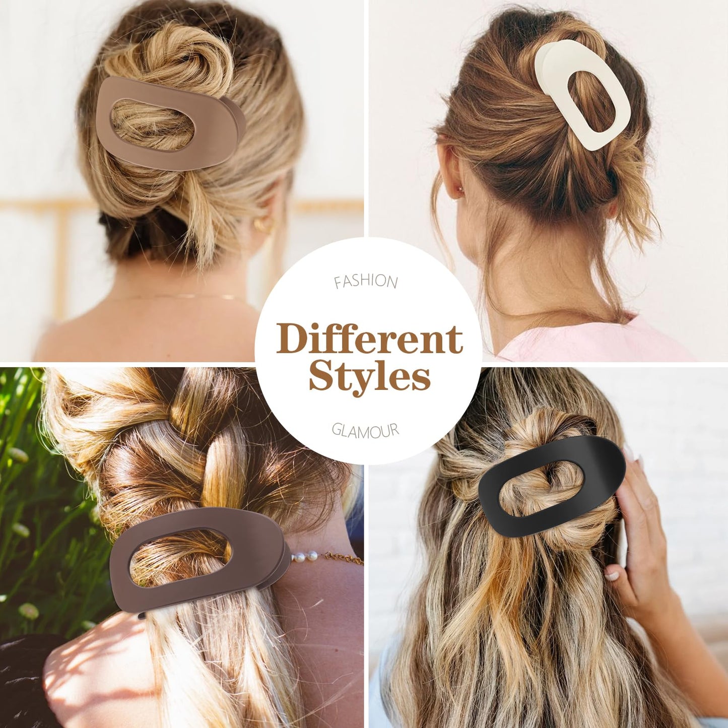 🎁Casual Versatile Solid Colour Lay Flat Hair Clip