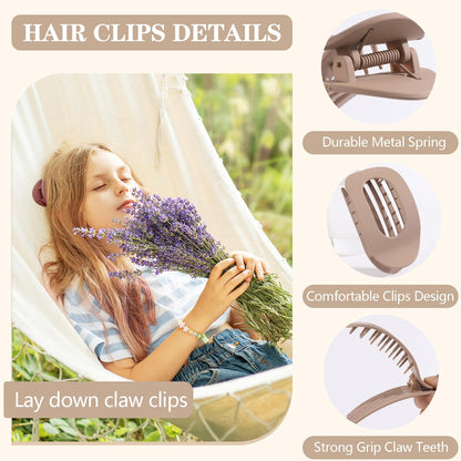 🎁Casual Versatile Solid Colour Lay Flat Hair Clip