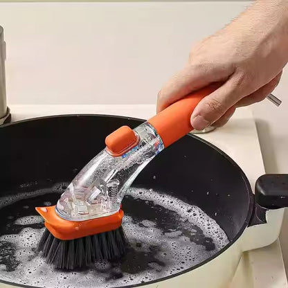 Soap Dispensing Dish Brush with Handle