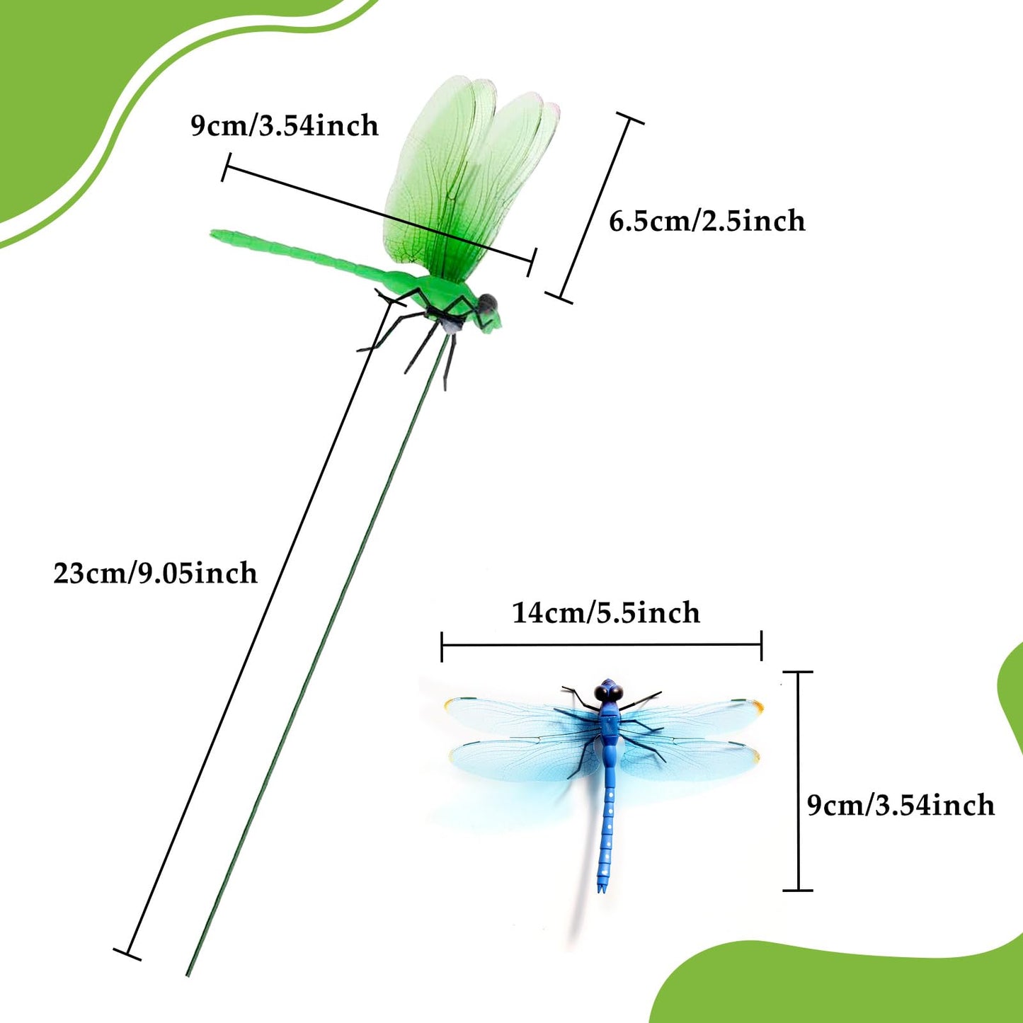 🔥4 PCS Outdoor Fake Dragonfly Rod Clip🐎🌺 for Garden