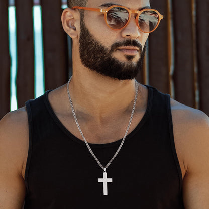🙏"Lord's Prayer" Necklace with Scribbled Cross🕊️