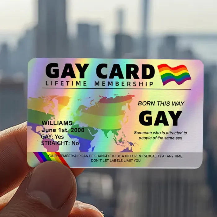 Gay Card, Lifetime Membership - Gift For You