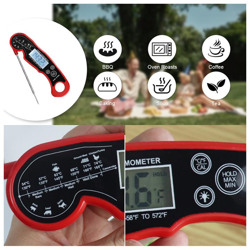 ⏰Final 3-hour Preferential Deal✨Meat Thermometer - Digital Instant Read, Waterproof for Cooking & Baking