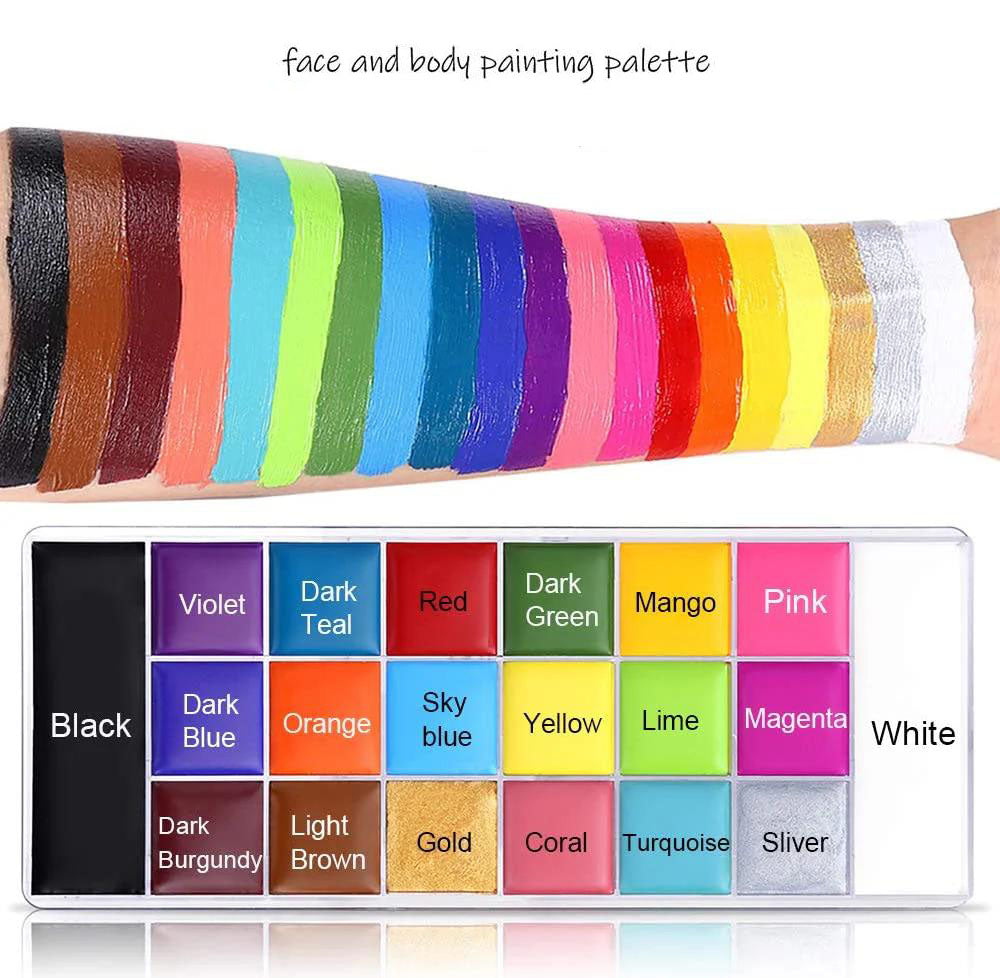 Face and Body Oil Paint Palette - Halloween Makeup Kit