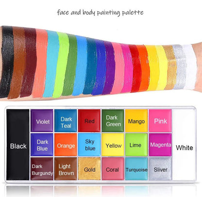 Face and Body Oil Paint Palette - Halloween Makeup Kit