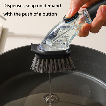 Soap Dispensing Dish Brush with Handle