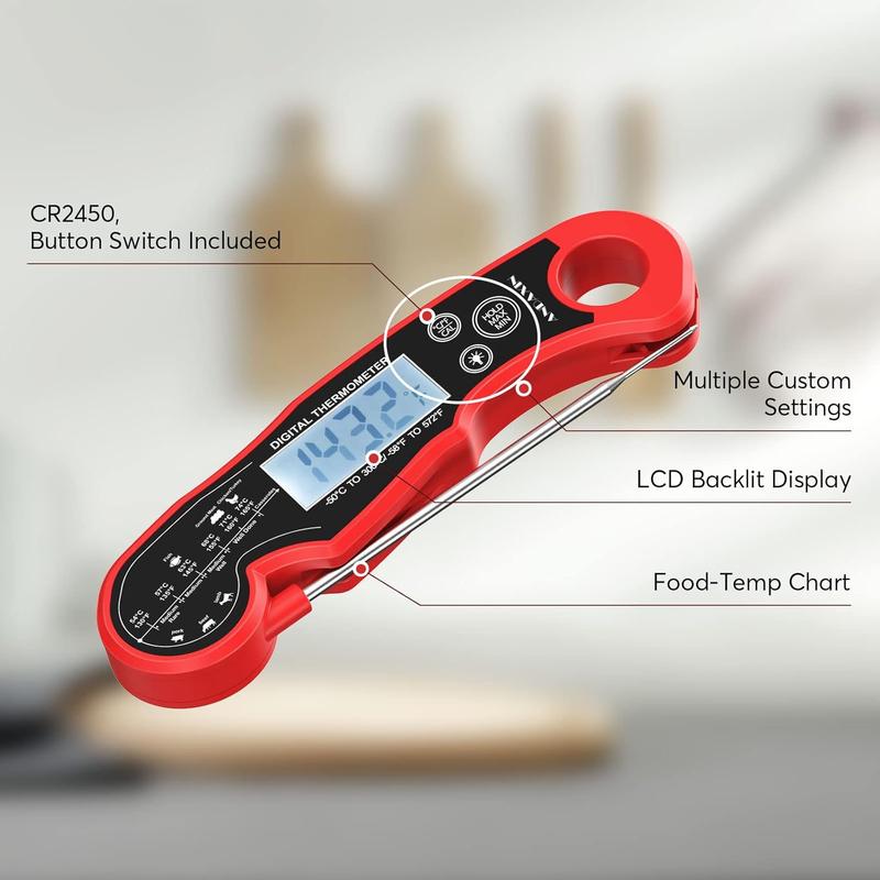 ⏰Final 3-hour Preferential Deal✨Meat Thermometer - Digital Instant Read, Waterproof for Cooking & Baking