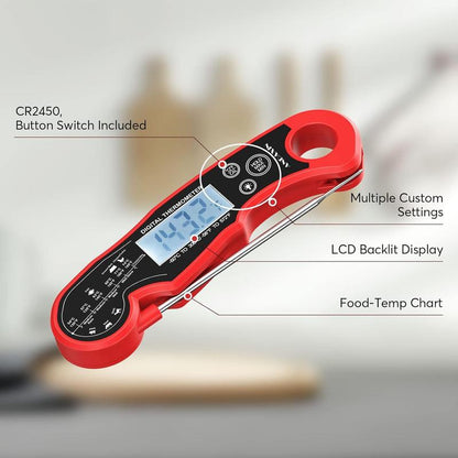 ⏰Final 3-hour Preferential Deal✨Meat Thermometer - Digital Instant Read, Waterproof for Cooking & Baking