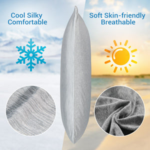 🔥LAST DAY 49% OFF - ❄️Cooling Pillow Cases for Spring Hot Sleepers Q-Max 0.5 Breathable Soft Pillowcase for Relaxation Soothing