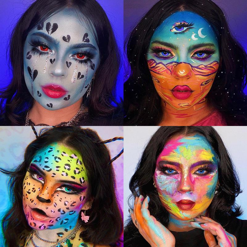 Face and Body Oil Paint Palette - Halloween Makeup Kit