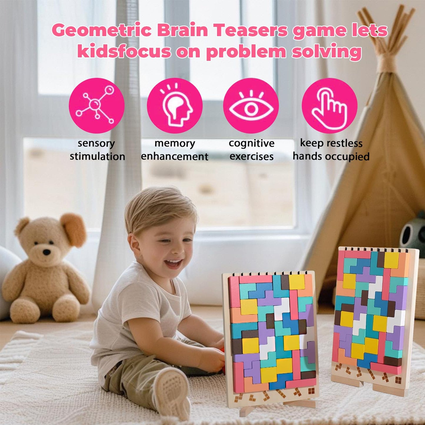 Wooden Stacking Game - Promotes Logic🧠