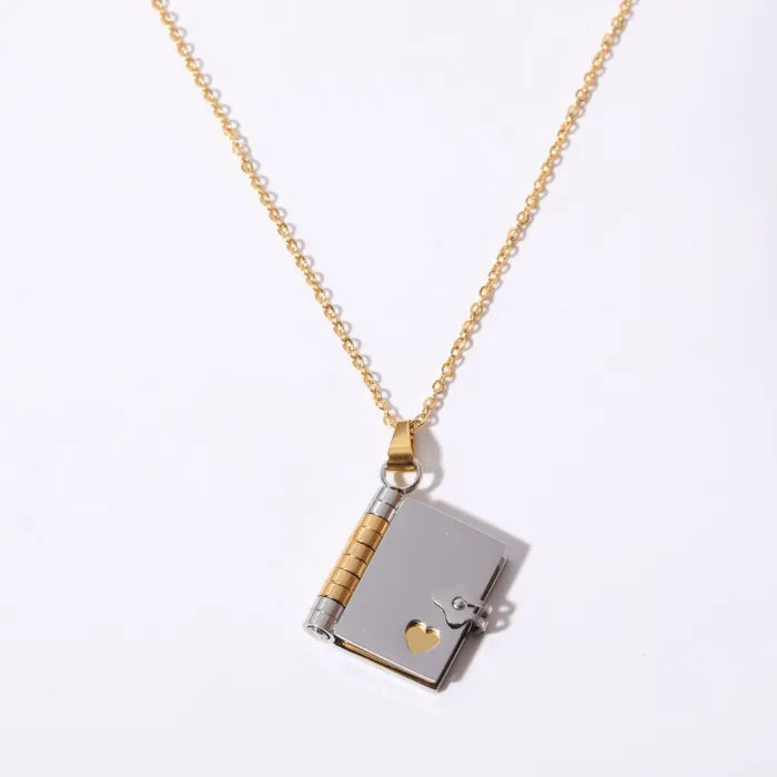 📖 Book Necklace (Your message written inside!)