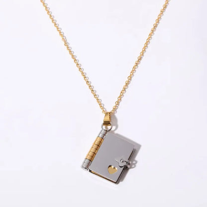 📖 Book Necklace (Your message written inside!)