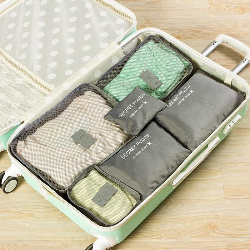 6 Piece Travel Luggage Storage Bag Set
