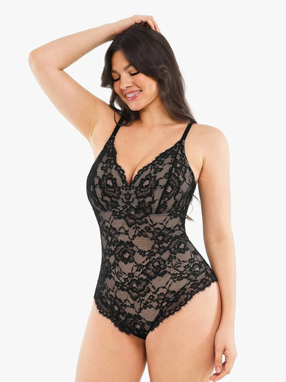 🔥Summer Promotion 49% OFF - Slimming with V-neck Lace Body-shaping Garment👙