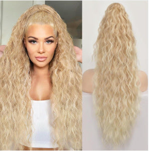 30-Inch Long Wavy Curly Hair False Ponytail