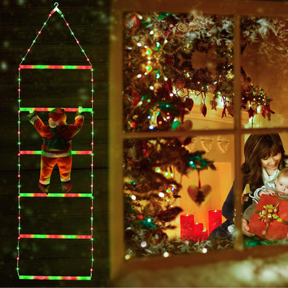 Christmas Santa Climbing Stairs Light, 8 Flashing Modes