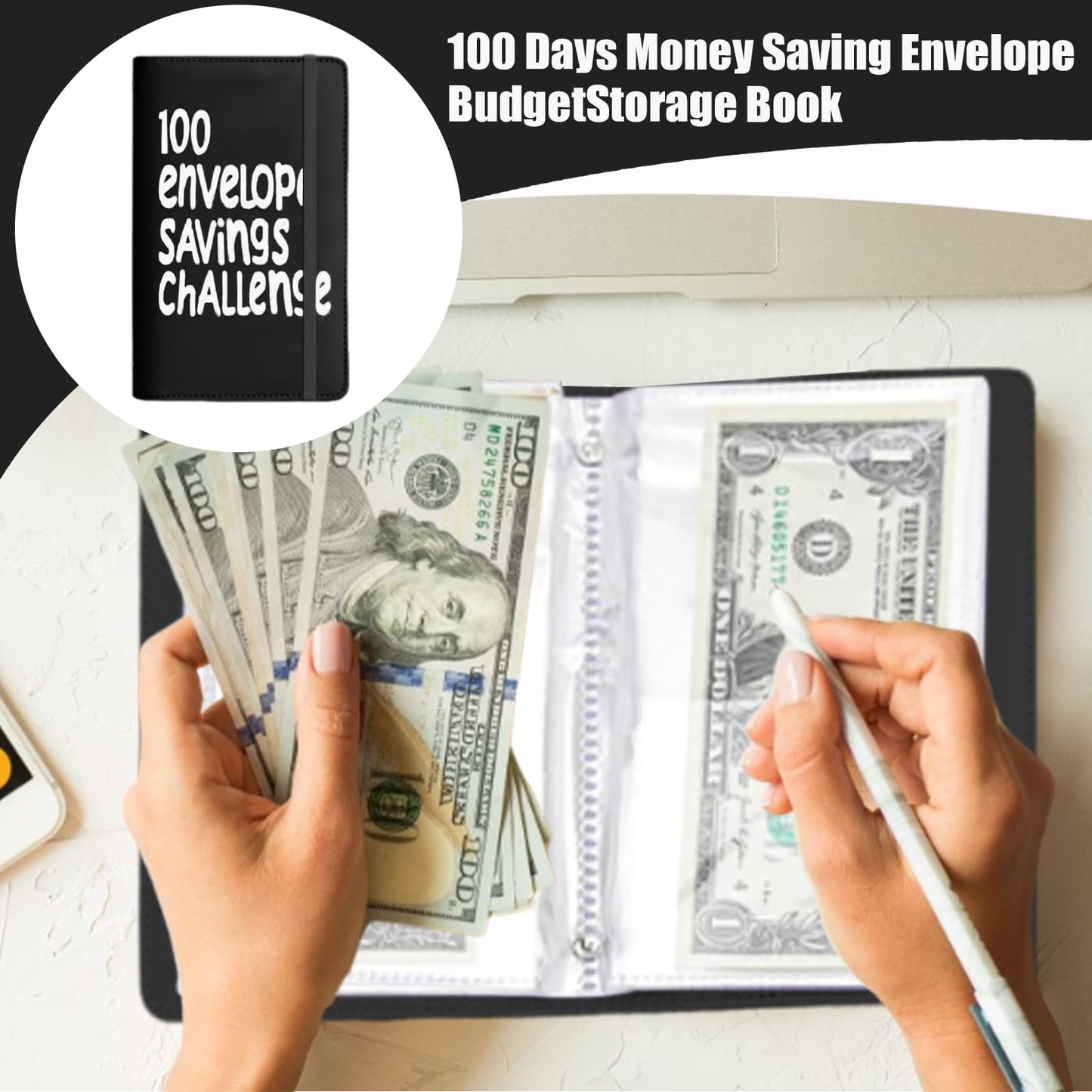 100 Days Money Saving Challenge Coin Envelope Book💵