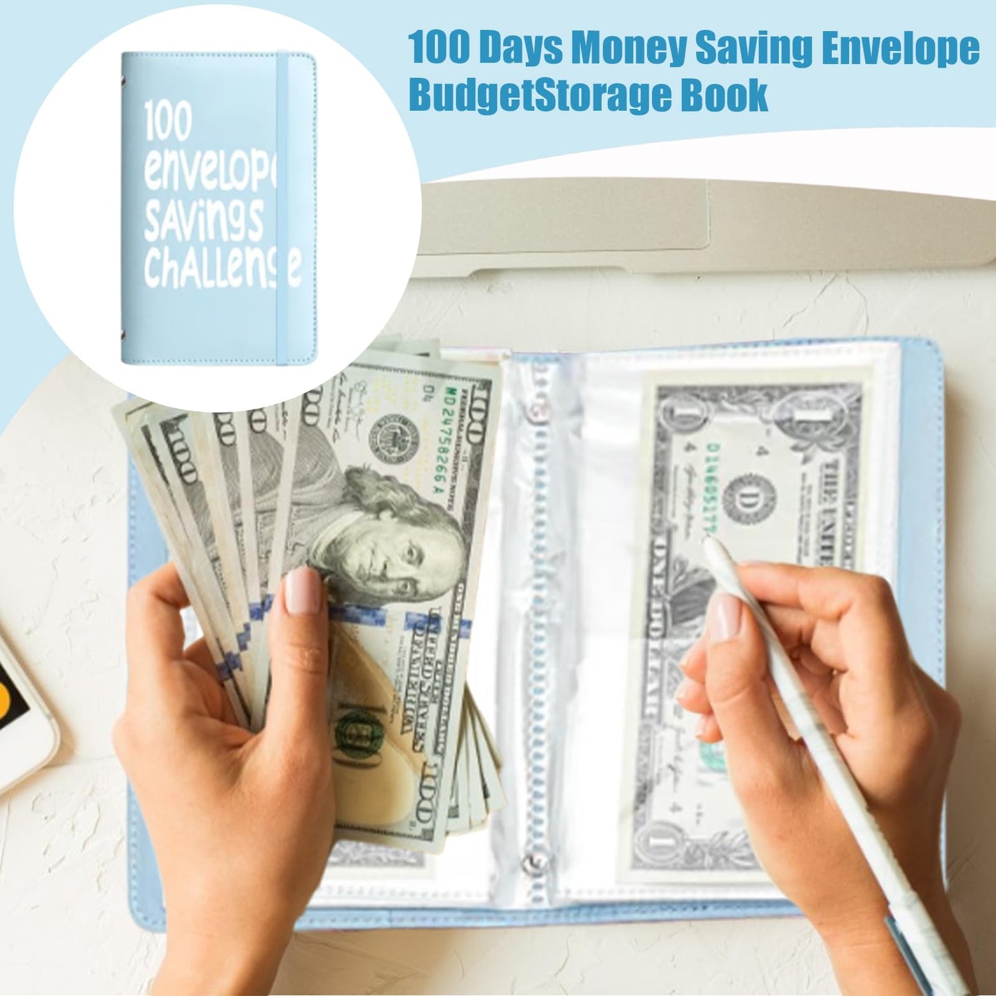 100 Days Money Saving Challenge Coin Envelope Book💵