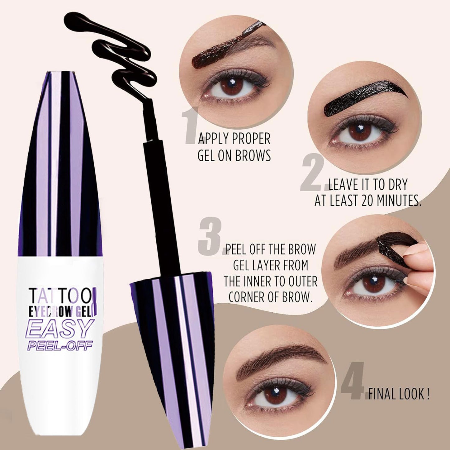 ✨👧🏻Easy Peel-Off Eyebrow Gel- Waterproof & Sweatproof😘 for All Skin Types