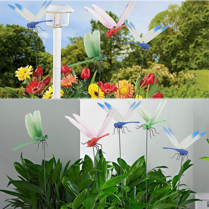 🔥4 PCS Outdoor Fake Dragonfly Rod Clip🐎🌺 for Garden