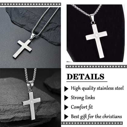 🙏"Lord's Prayer" Necklace with Scribbled Cross🕊️