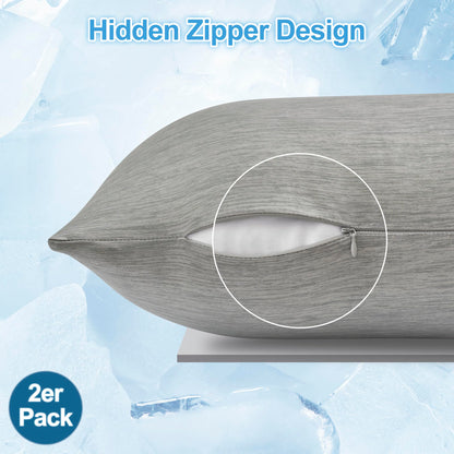 🔥LAST DAY 49% OFF - ❄️Cooling Pillow Cases for Spring Hot Sleepers Q-Max 0.5 Breathable Soft Pillowcase for Relaxation Soothing
