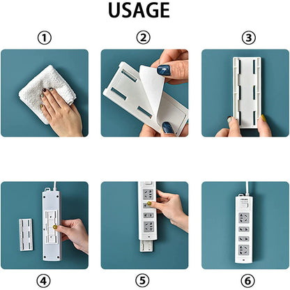 ✨4PCS Self Adhesive Power Strip Holder