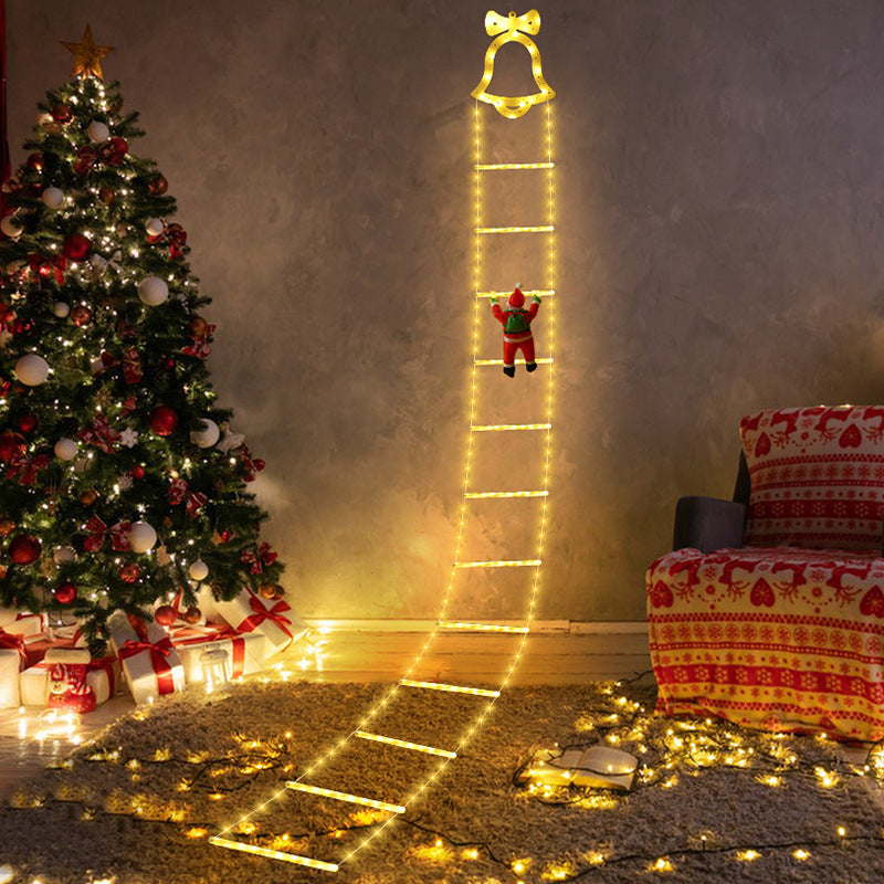 Christmas Santa Climbing Stairs Light, 8 Flashing Modes