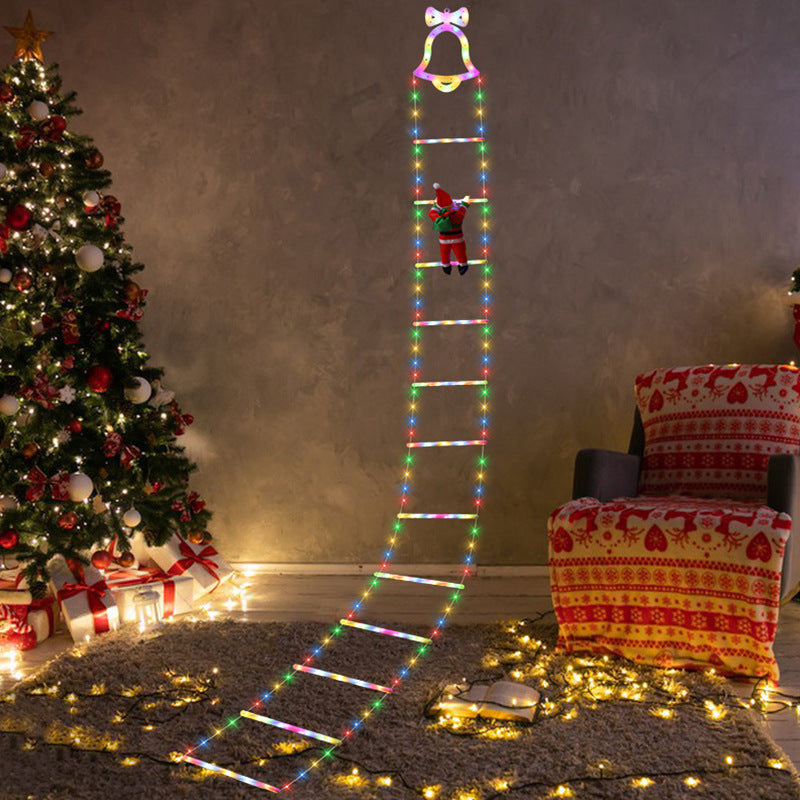 Christmas Santa Climbing Stairs Light, 8 Flashing Modes