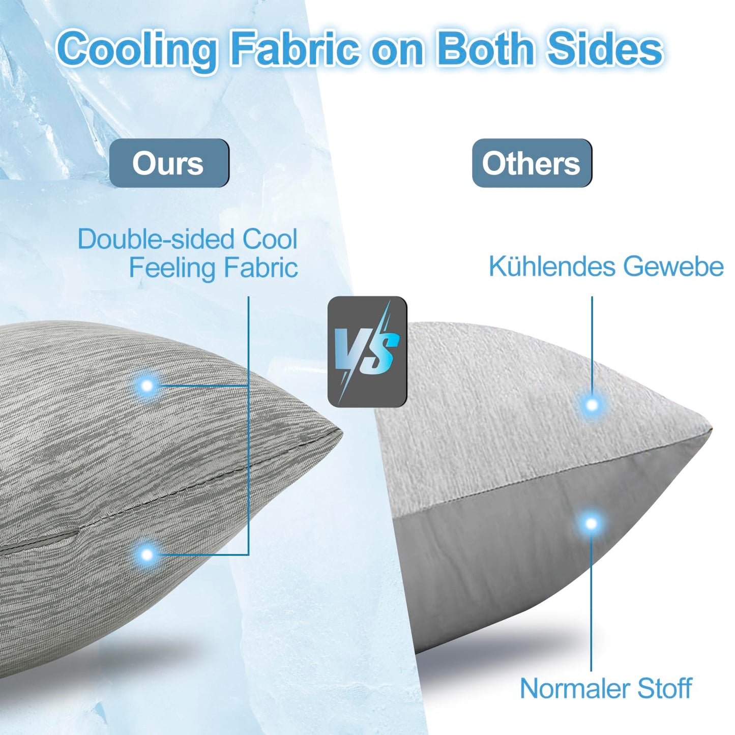 🔥LAST DAY 49% OFF - ❄️Cooling Pillow Cases for Spring Hot Sleepers Q-Max 0.5 Breathable Soft Pillowcase for Relaxation Soothing