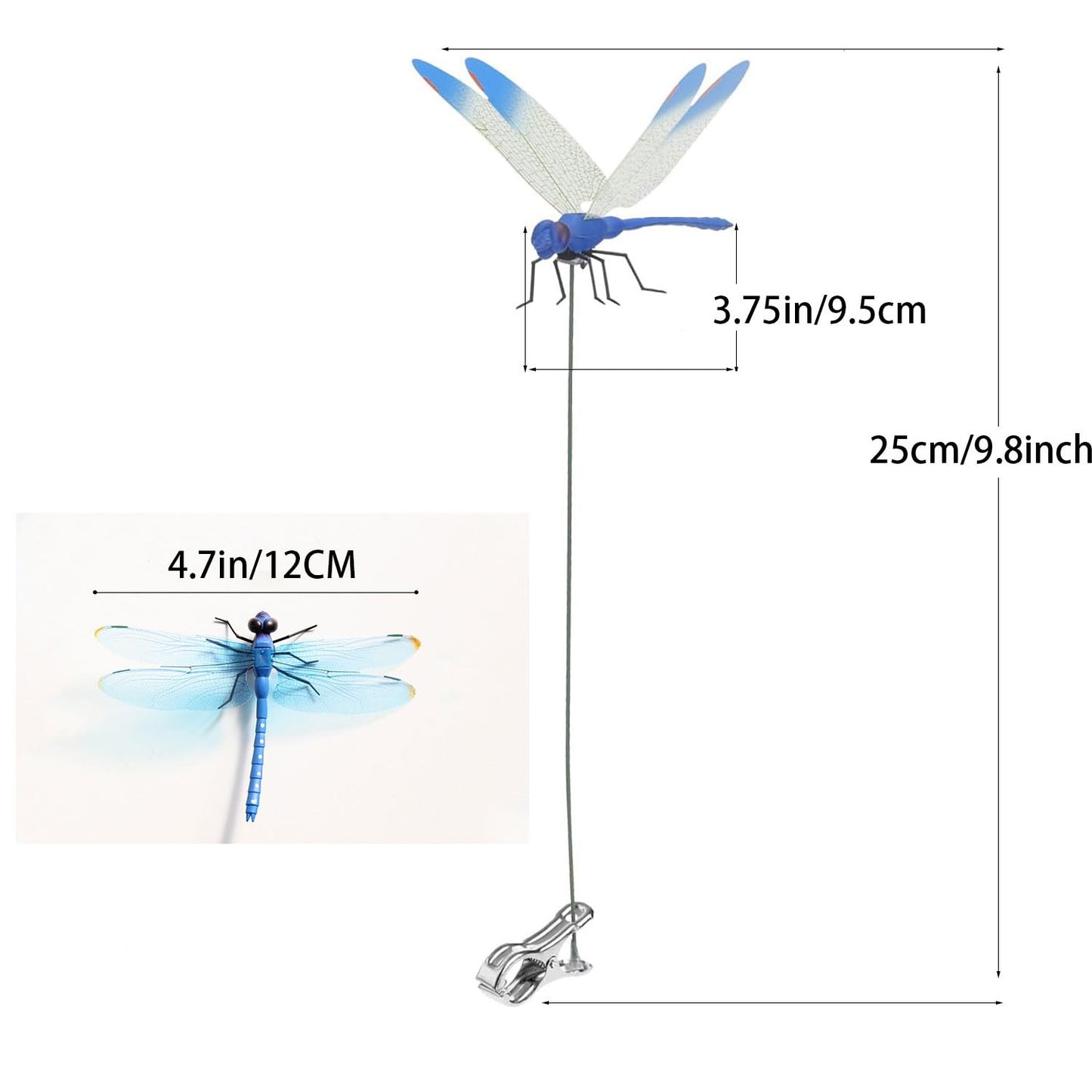 🔥4 PCS Outdoor Fake Dragonfly Rod Clip🐎🌺 for Garden