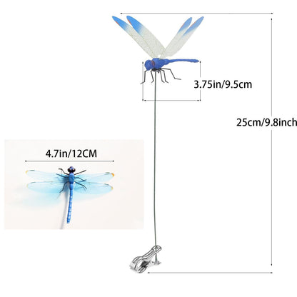 🔥4 PCS Outdoor Fake Dragonfly Rod Clip🐎🌺 for Garden