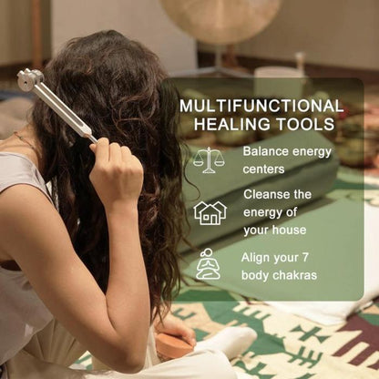 🙂Resonance Tuning Forks for Healing Set - Weighted & Unweighted Tuning Fork Set Including 128Hz, 136Hz, 256Hz, 384Hz