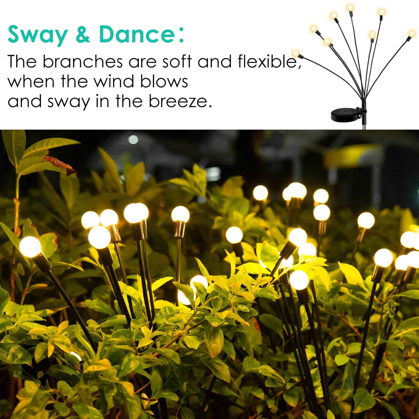 🔥Last Day 48% OFF-Solar Powered Firefly Garden Light