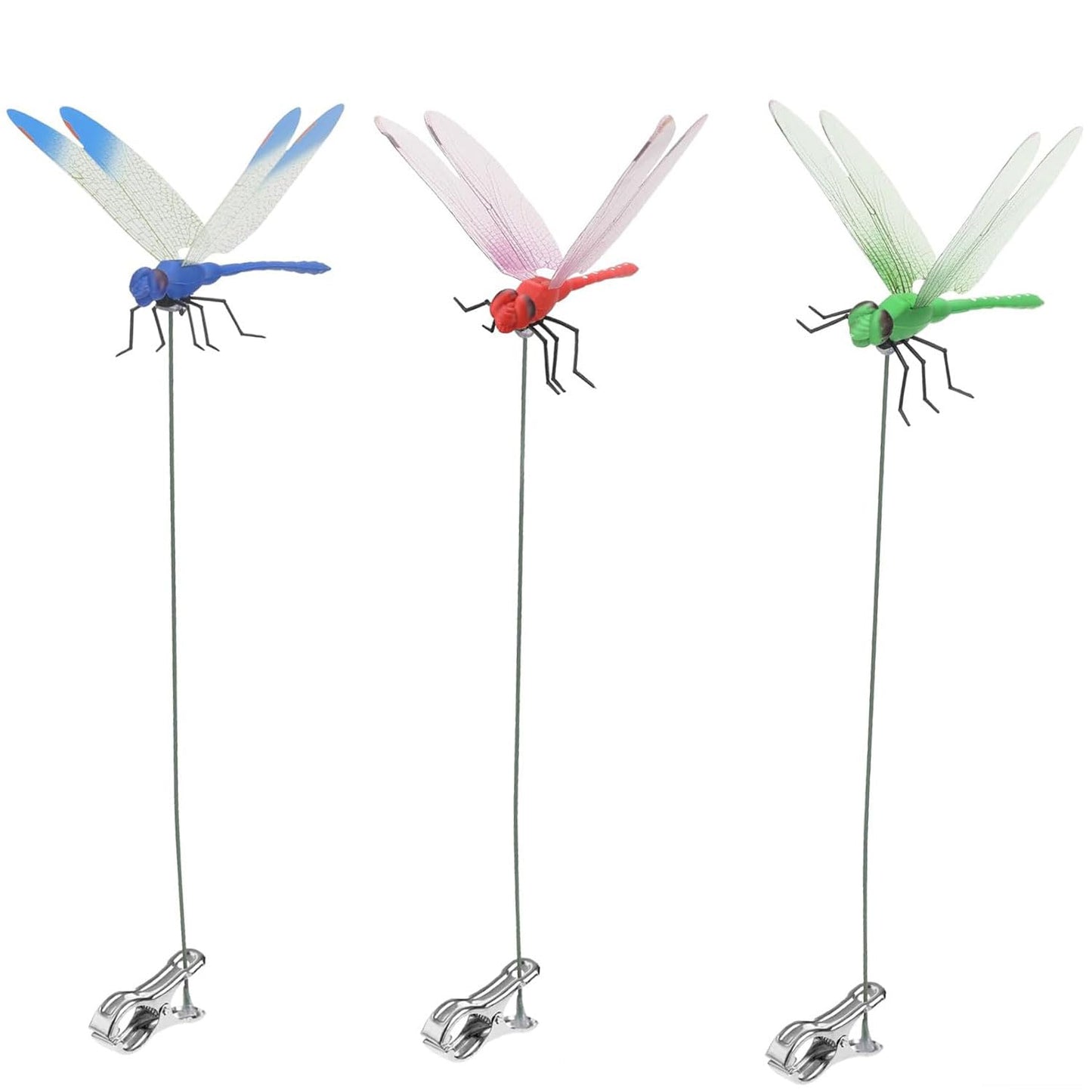 🔥4 PCS Outdoor Fake Dragonfly Rod Clip🐎🌺 for Garden