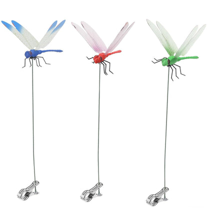 🔥4 PCS Outdoor Fake Dragonfly Rod Clip🐎🌺 for Garden