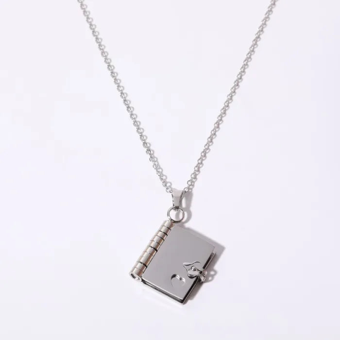 📖 Book Necklace (Your message written inside!)