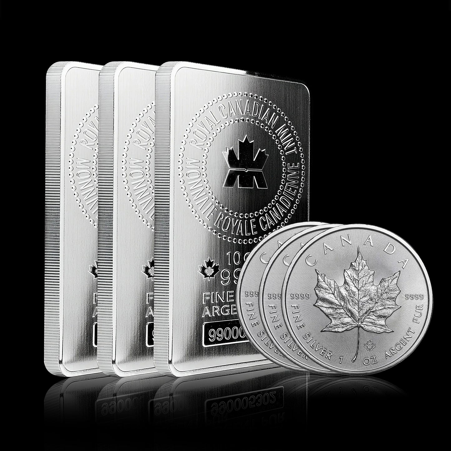 The Ultimate Canadian Silver Duo-10 Oz  Silver Bar + 1 Oz Silver Coin