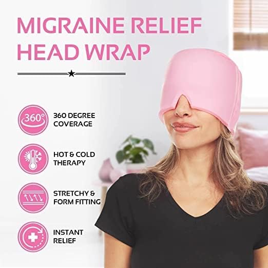 🔥🧊Migraine Relief Cap – ✨Hot & Cold Gel Therapy for Headache & Sinus Pain🎉