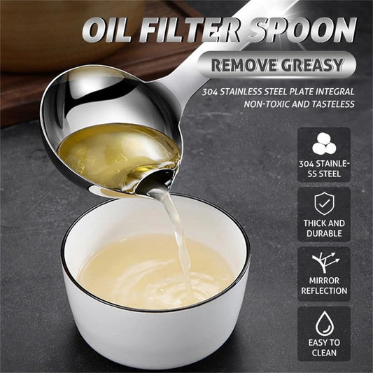 🎁Great Gifts - 49% off🎁🥄Cooking Oil Filter Spoon-Enjoy Clear Soup Without The Grease