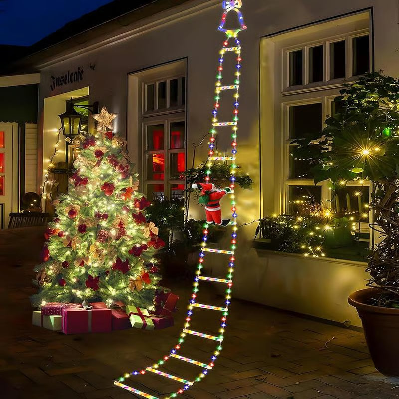 Christmas Santa Climbing Stairs Light, 8 Flashing Modes